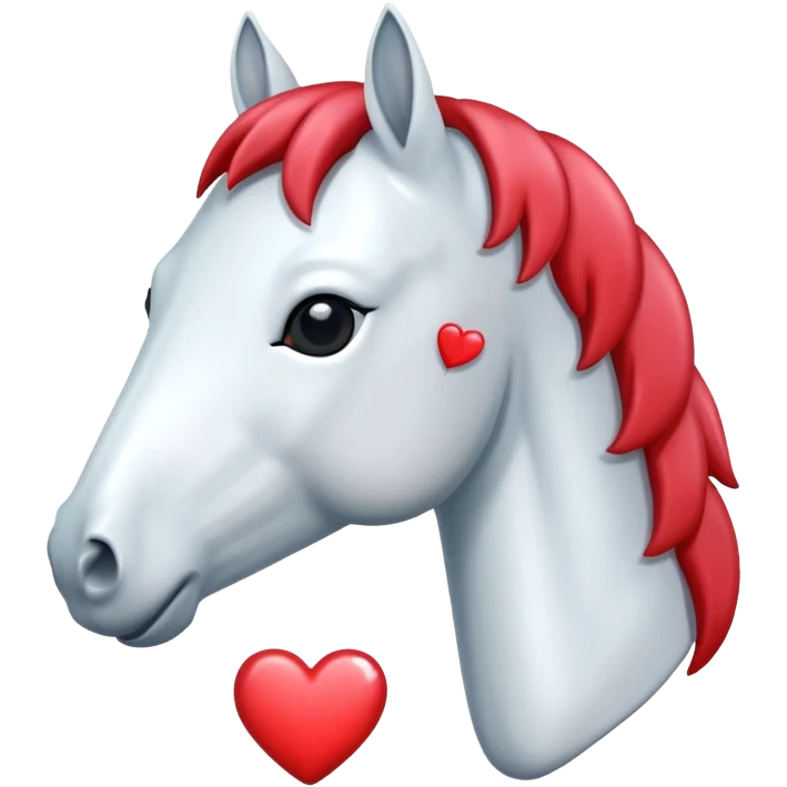 Horse whit hearts emoji