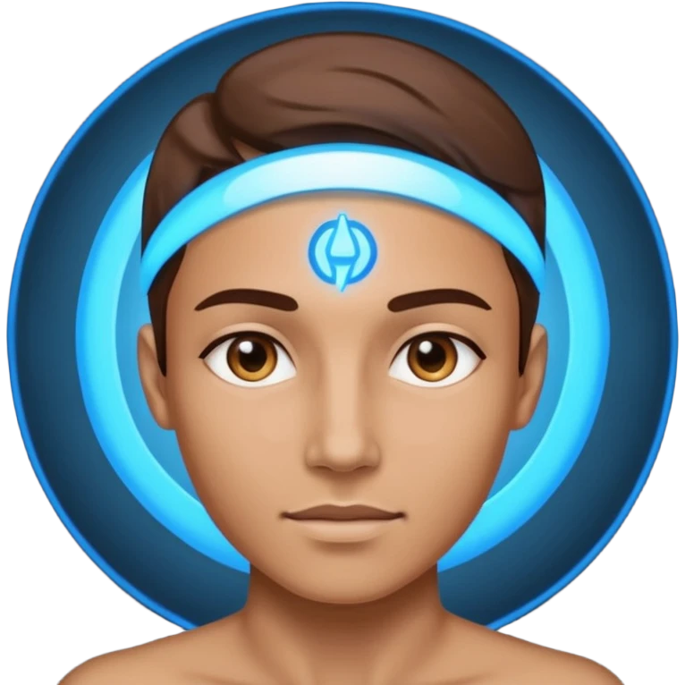 forhead with an indicator symbol in the center emoji