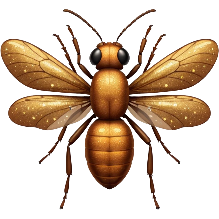 glitter insect cheap brown emoji