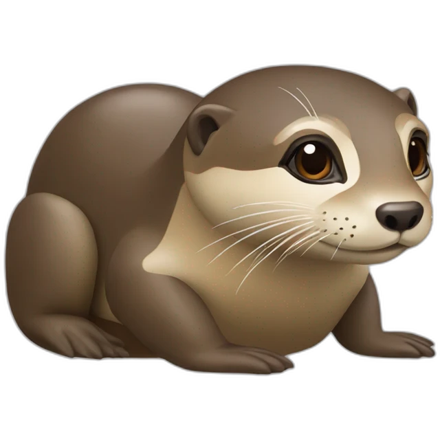 Loutre sur tortue emoji