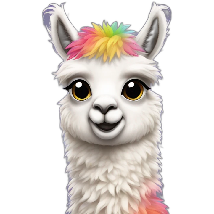 baby llama multicolor  emoji