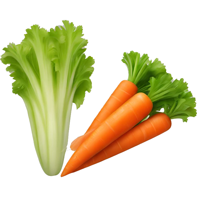 Chopped Celery and carrots emoji