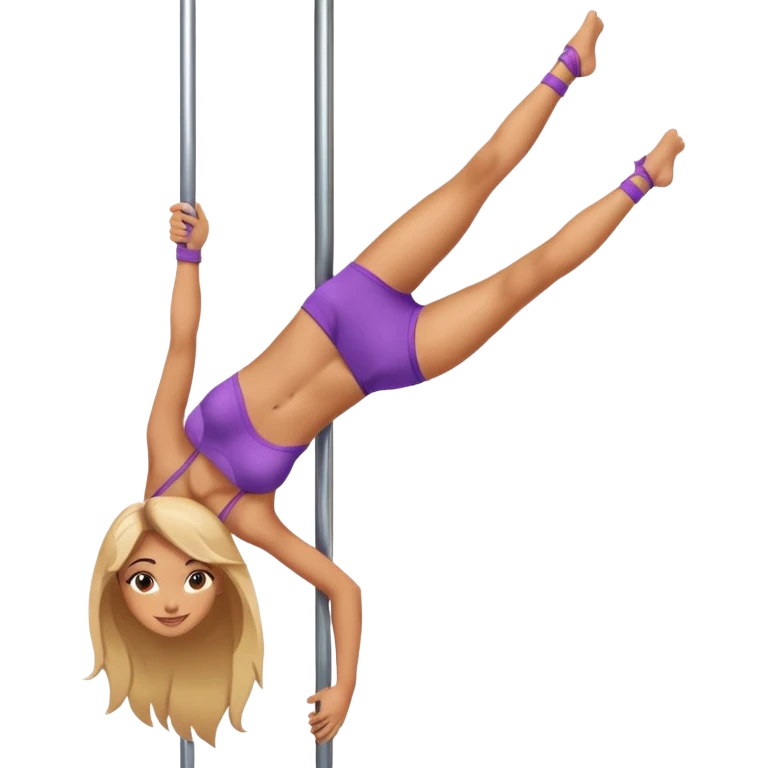 A girl doing pole dance emoji