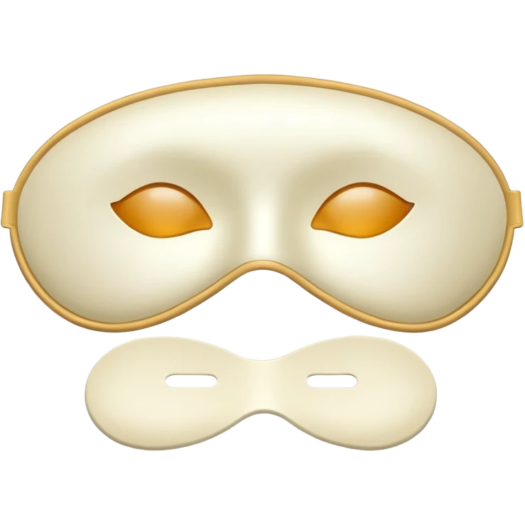 Cream silk sleeping mask  emoji