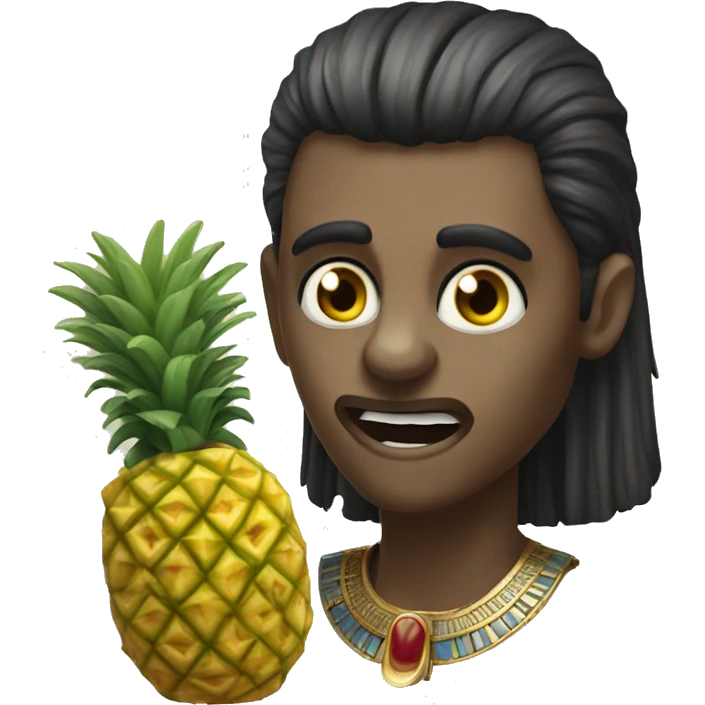 Ancient Egyptian vampire eating a pineapple  emoji