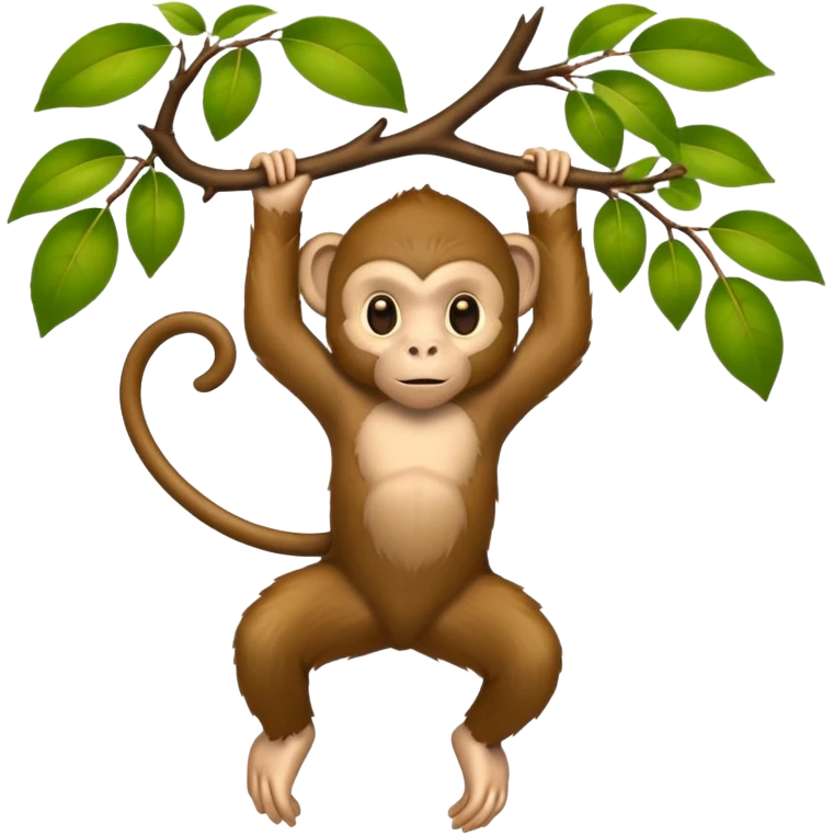 monkey hanging from tree  emoji