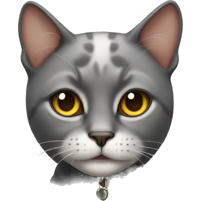 Cat with a septum piercing  emoji