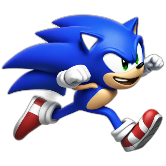 Sonic running emoji