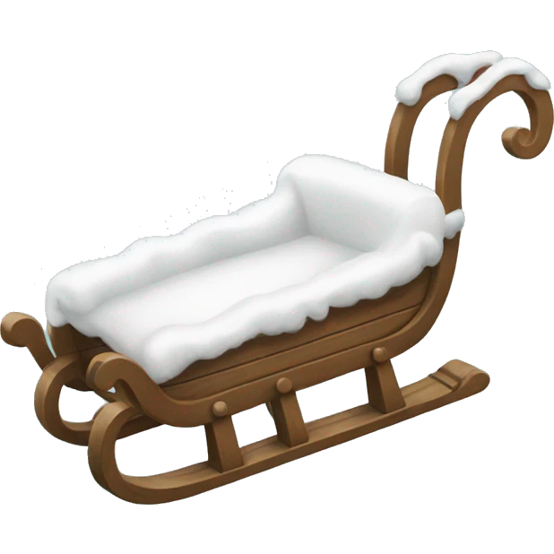 White Christmas sled emoji