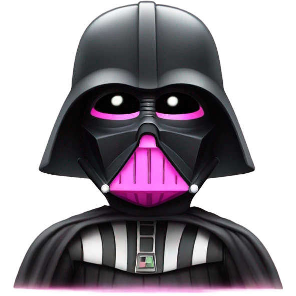 pink darth vader doing force with hand emoji