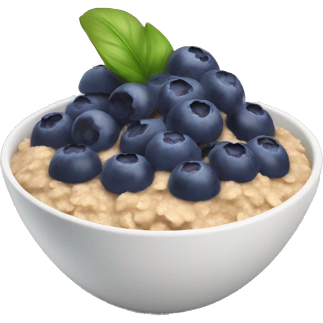 1 oatmeal with blueberry’s on top emoji