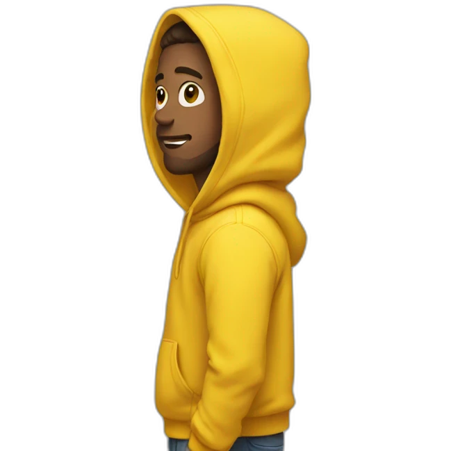 guy in a yellow hoodie emoji