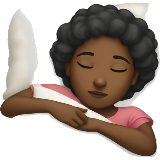Black girl sleeping emoji