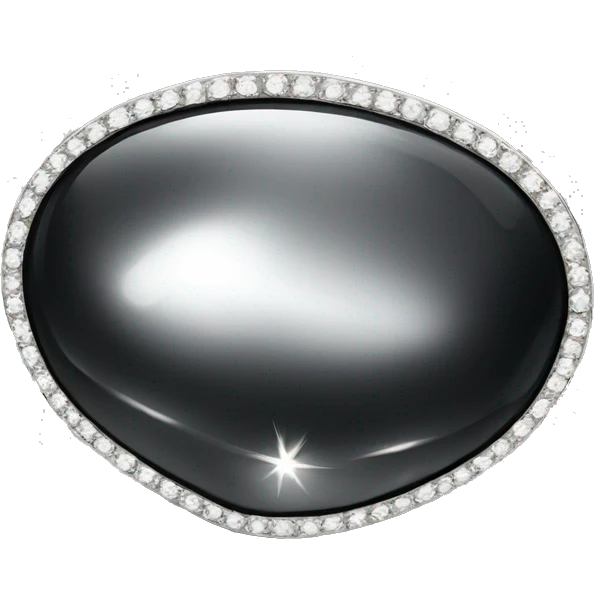black and white jewellery shiny emoji