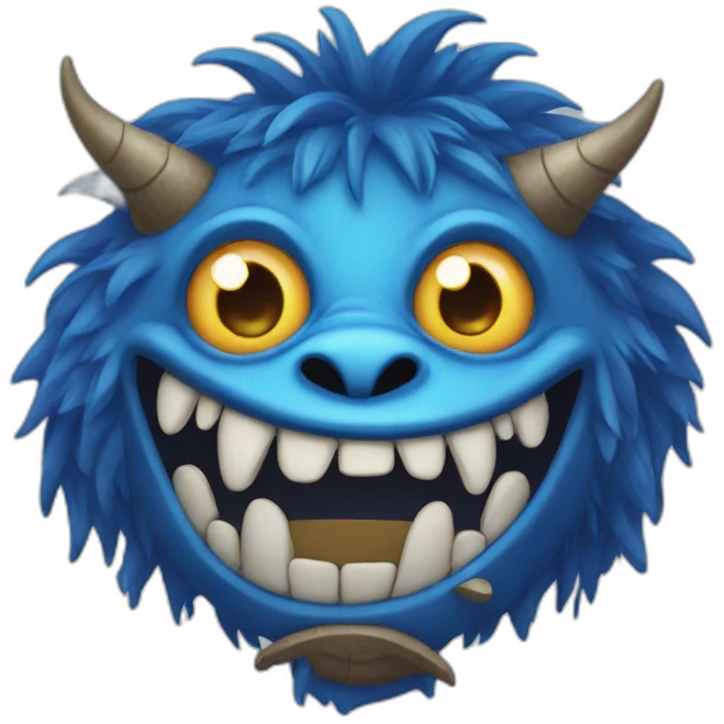 Blue monster emoji