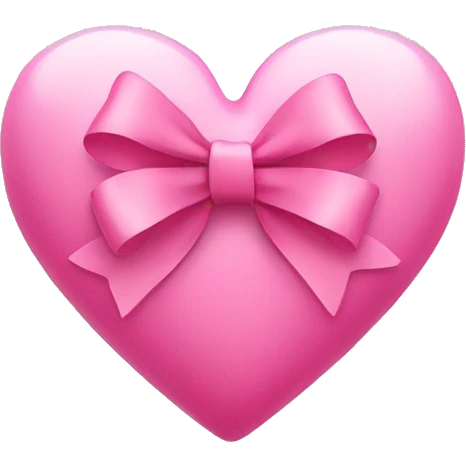 Pink heart with a bow emoji