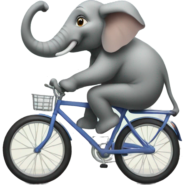 Elephant riding a  bike  emoji