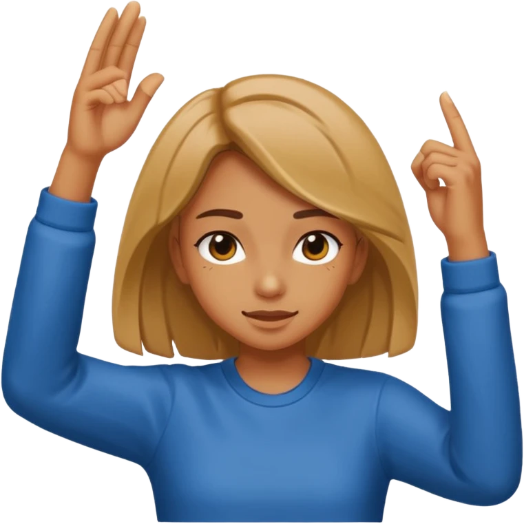 Girl dabbing emoji