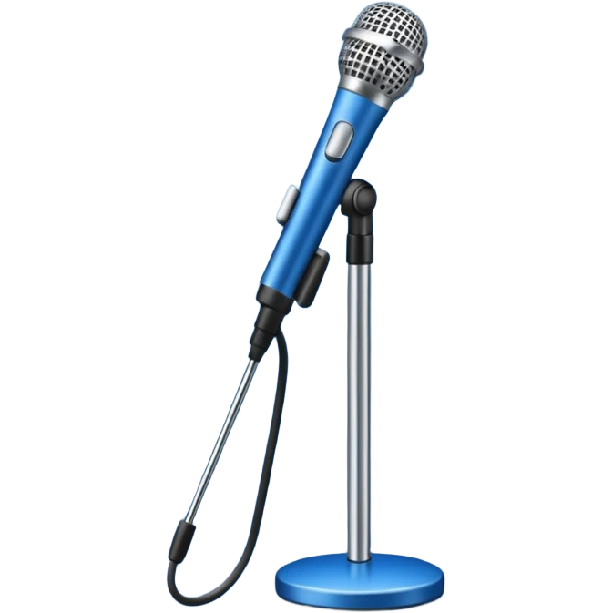 Microphone Stand blue emoji