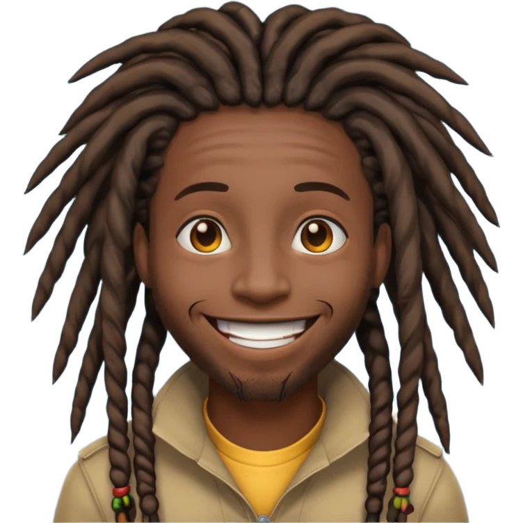 a black african with dreadlocks emoji emoji