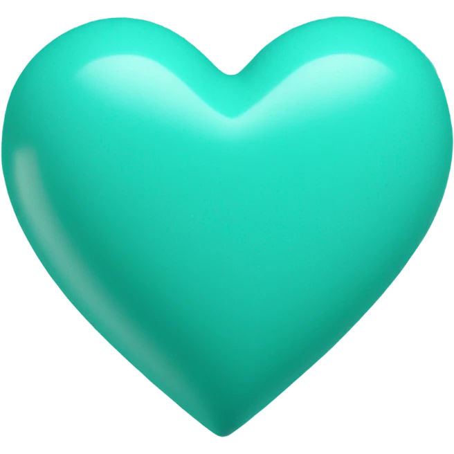 Turquoise heart  emoji