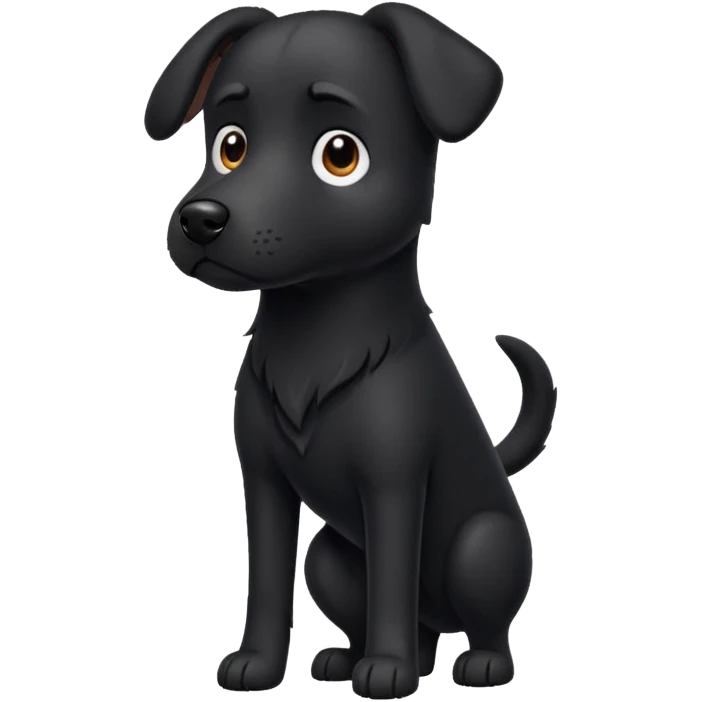 black dog emoji