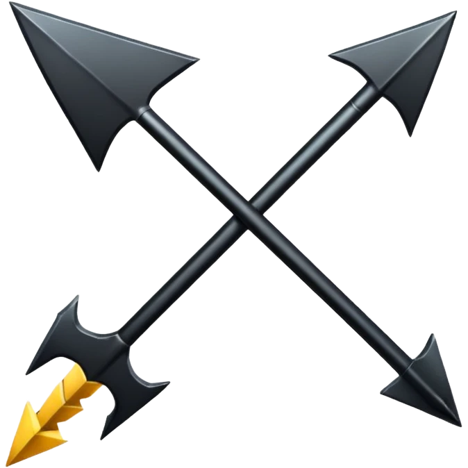 a black arrow emoji