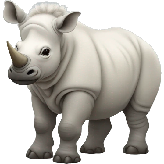 woolly white rhinocerous baby emoji