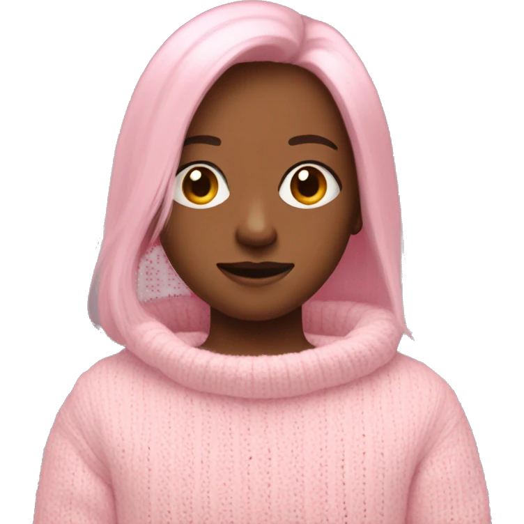 White cute little can in a pastel pink sweater emoji