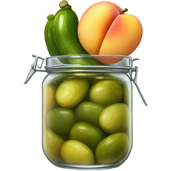 Pickle in peach  emoji