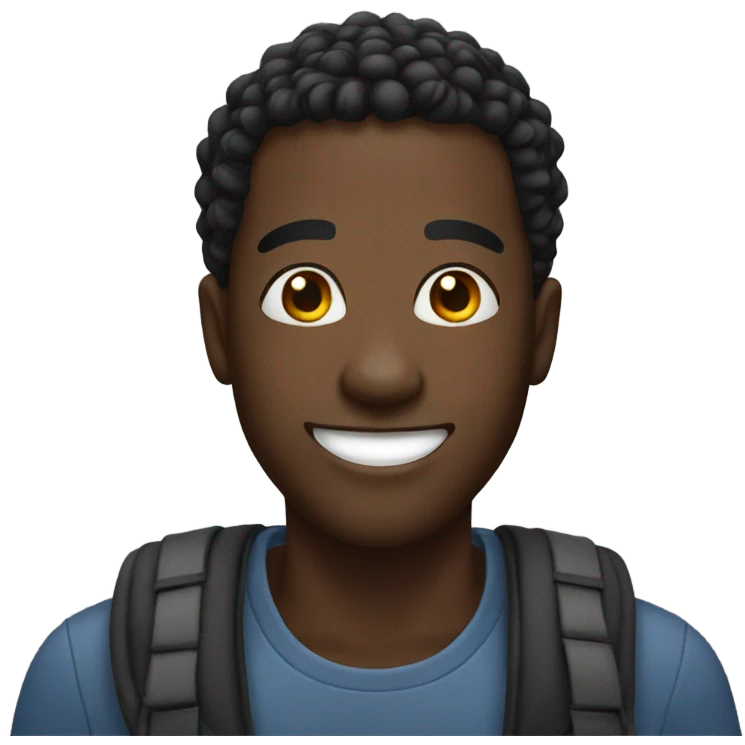 black guy smiling emoji
