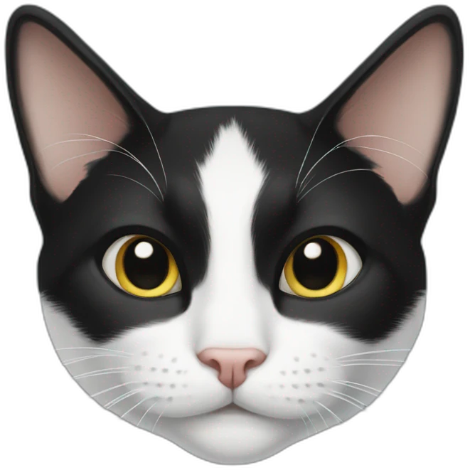 White and black cat emoji