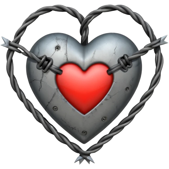 heart with a black barbed wire emoji