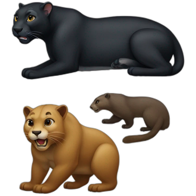 panther and marmot emoji