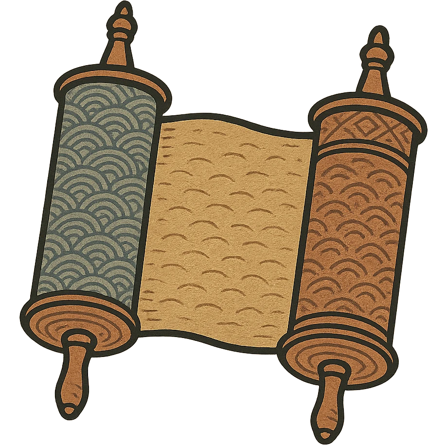 Closed Torah scroll on a transparent background emoji