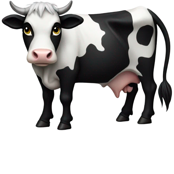 Goth cow emoji