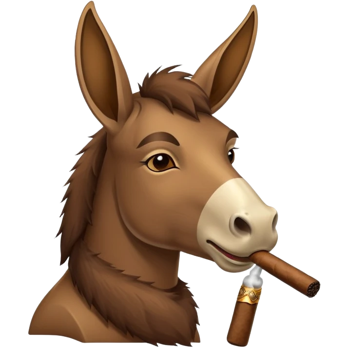 Mule with smoking cigars emoji