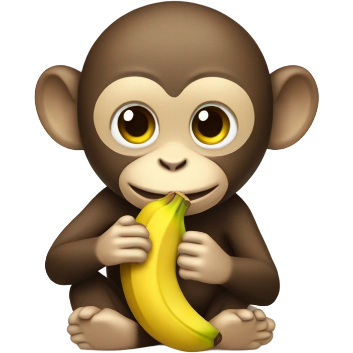 Monkey eating banana  emoji