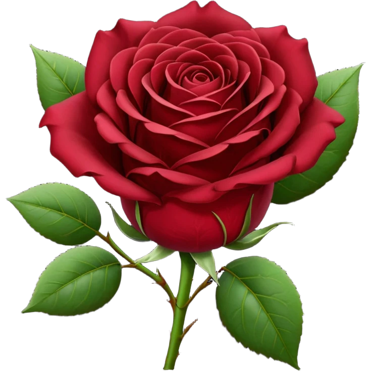 burgundy red rose emoji