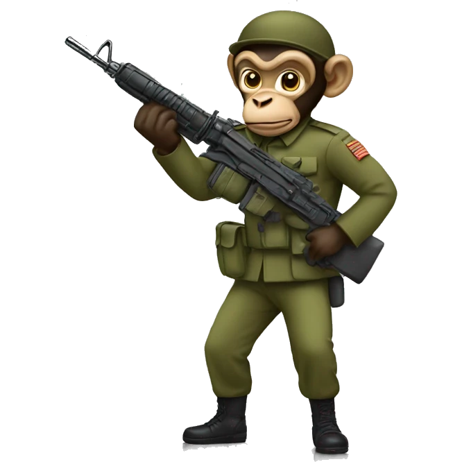 Monkey military soluting emoji
