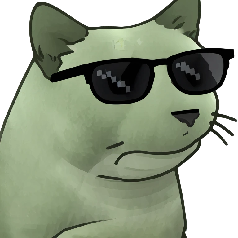 Cat with sunglasses emoji