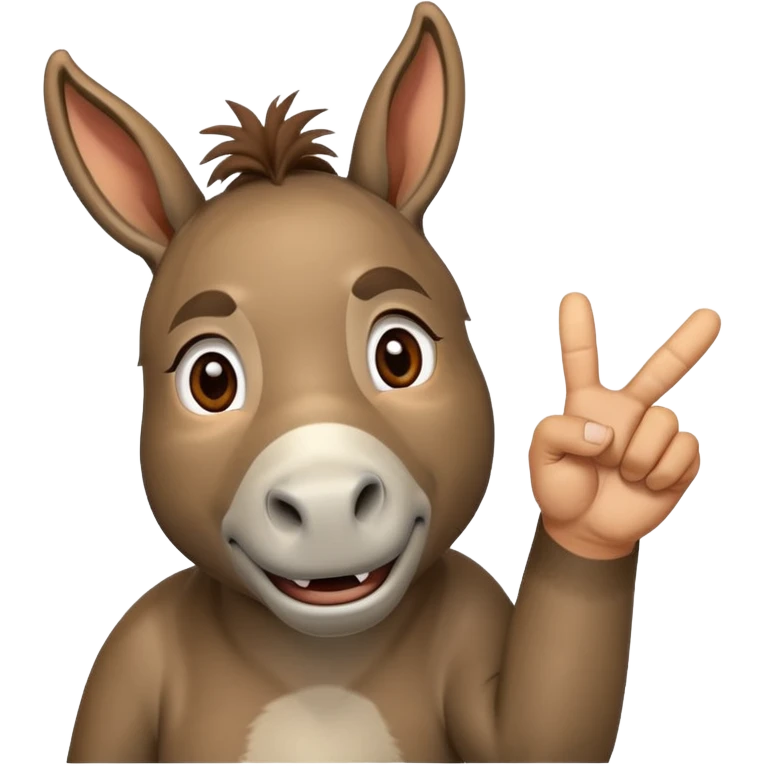 ok hand gesture by a donkey emoji