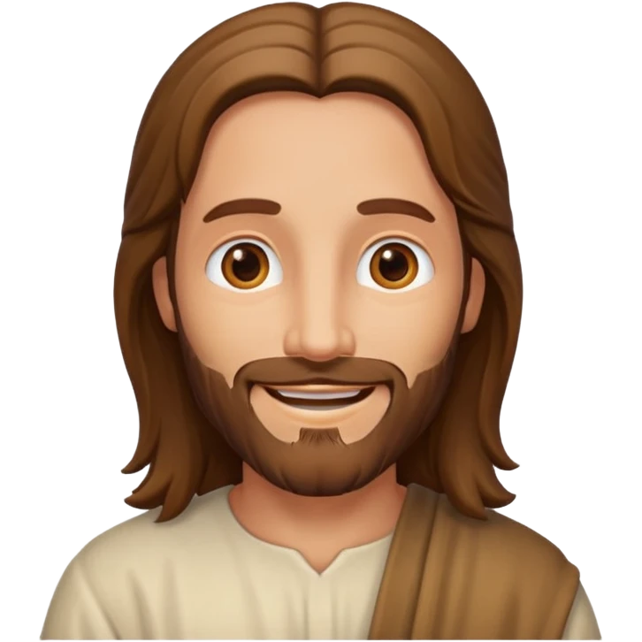 a picture of Jesus smiling emoji