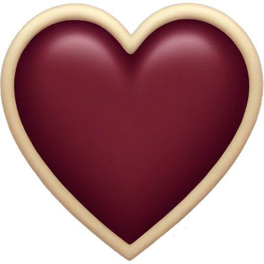 burgundy heart emoji