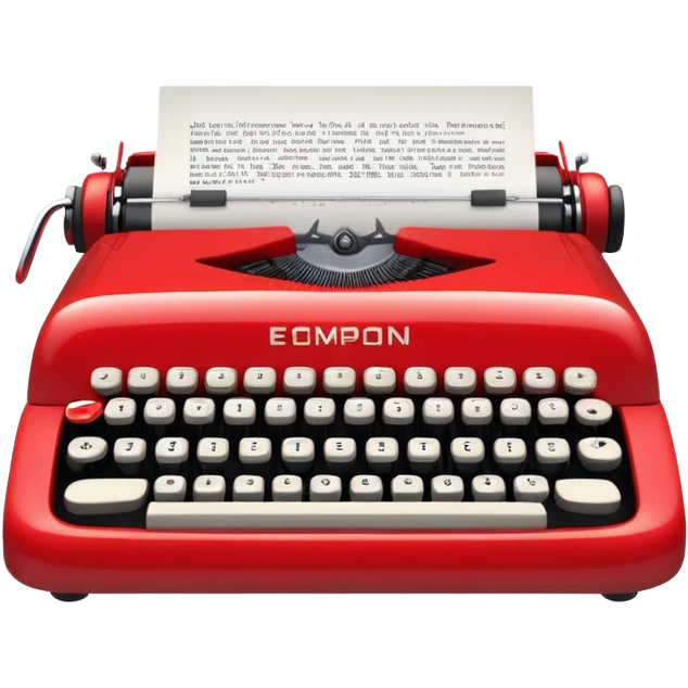 Lightning McQueen typewriter with the number 3 emoji