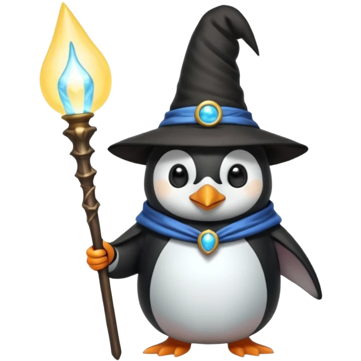 Penguin Wizard emoji