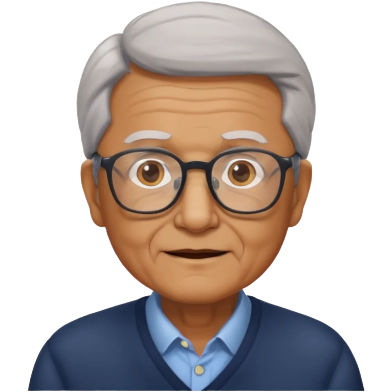 glasses elderly man emoji