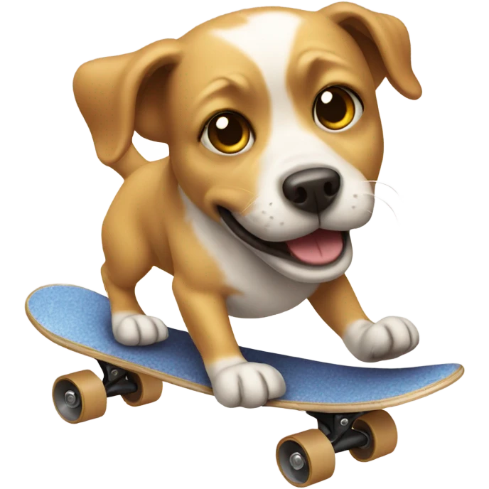 Dog on skateboard emoji