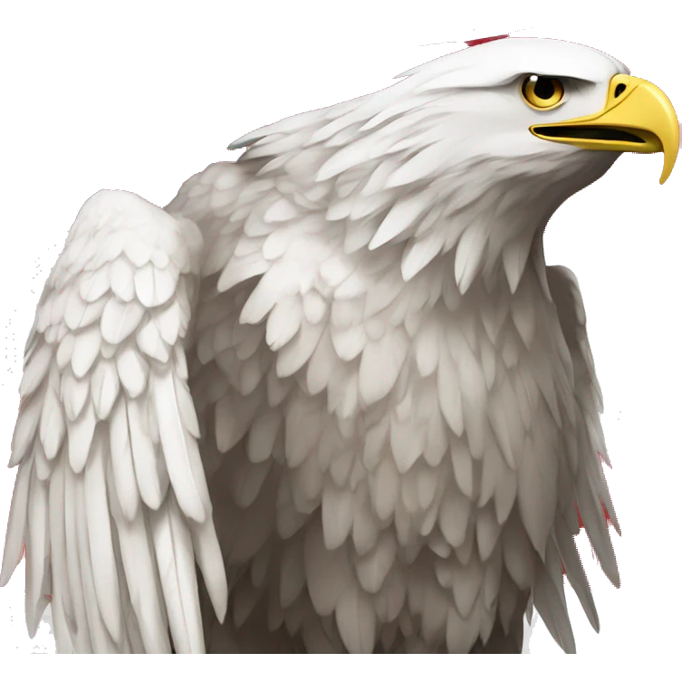 make an eagle in the colorsof the Polish flag emoji