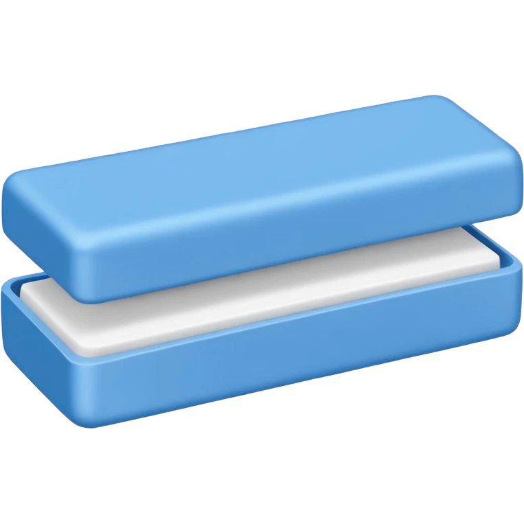 White eraser with blue wrap emoji